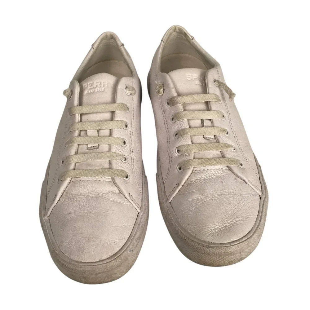 Sperry Top Sider Sneaker Womens 8.5 White Seacoast Core Lace‎ Up Leather